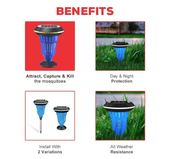 Moskitrap ABS Plastic Outdoor Solar Powered Mosquito Killer TM04, Model Name/Number: TM04