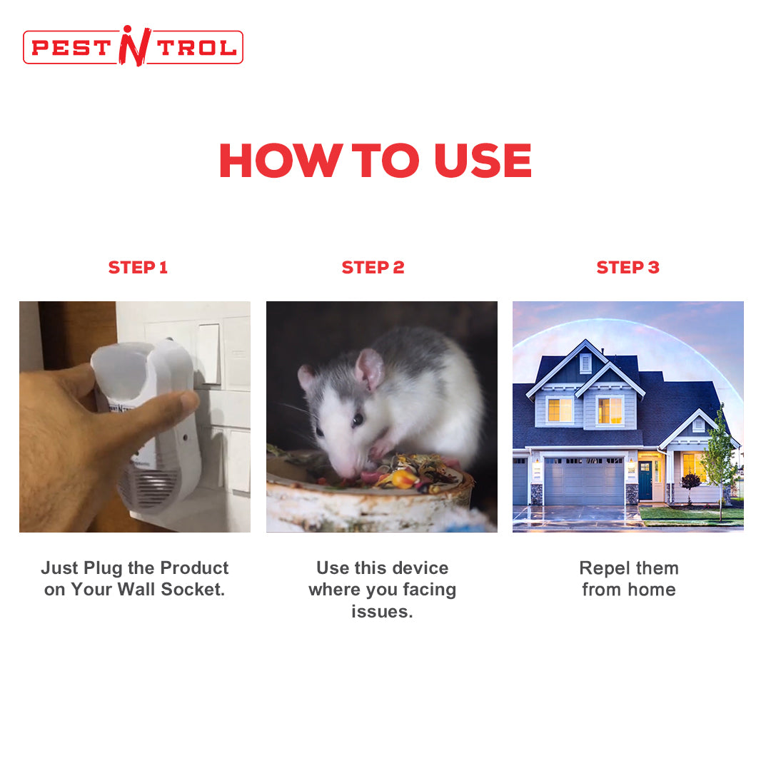 5 in 1 Pest Repeller for up to 250 Sq. Ft. - Pest-N-Trol