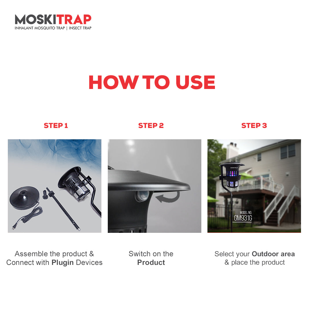 Outdoor Mosquito Killer for 600 Sq. Ft. - Moskitrap GM 931G