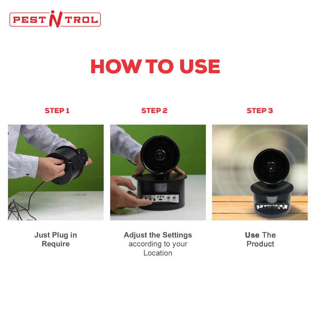 Bird & Pigeon Repeller for 1000 Sq. Ft. - Pest-N-Trol LS-2021