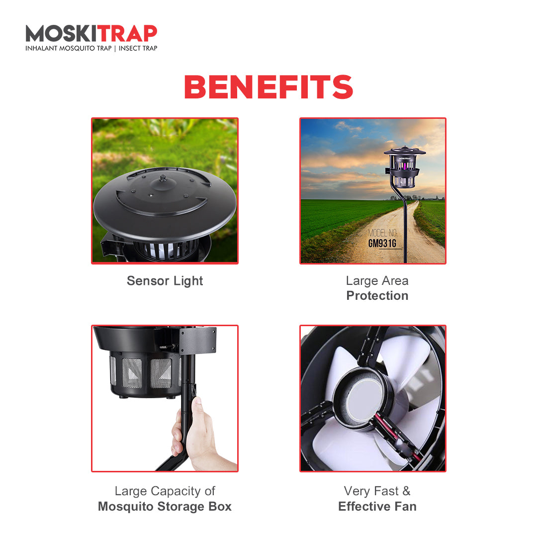 Outdoor Mosquito Killer for 600 Sq. Ft. - Moskitrap GM 931G