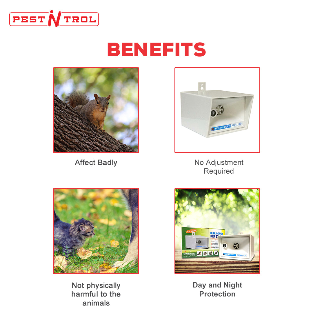 Ultrasonic Rat & Rodent Repeller for 500-700 Sq. Ft. - Pest'n'trol LS 928